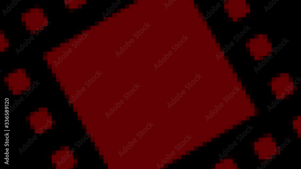 Abstract animation object on minimal black and white background, with