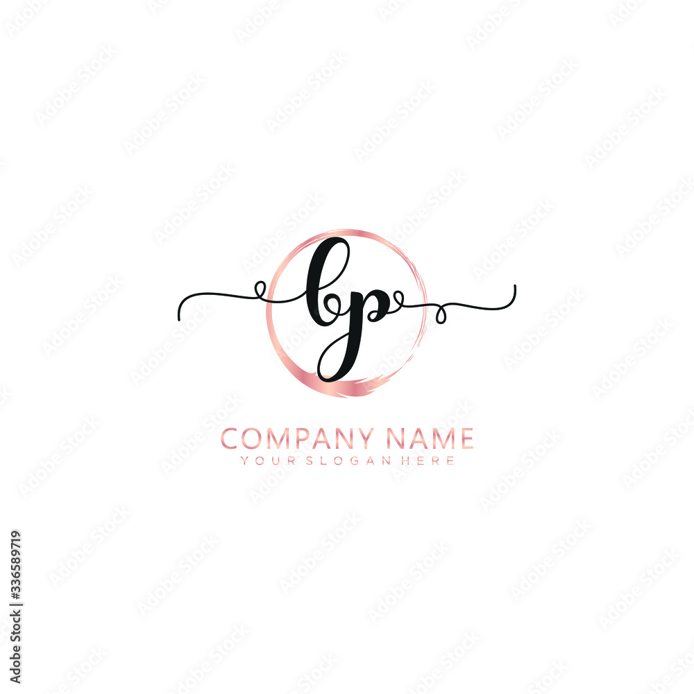 BP initial Handwriting logo vector templates BP initial Handwriting logo vector templates