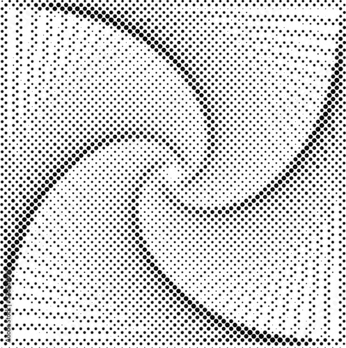 Circle halftone element, monochrome abstract graphic for DTP, prepress or generic concepts.