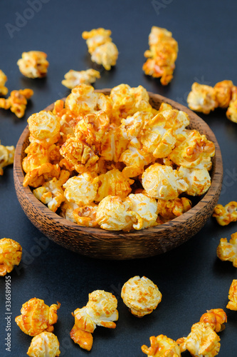 Popcorn in bowl stock photo