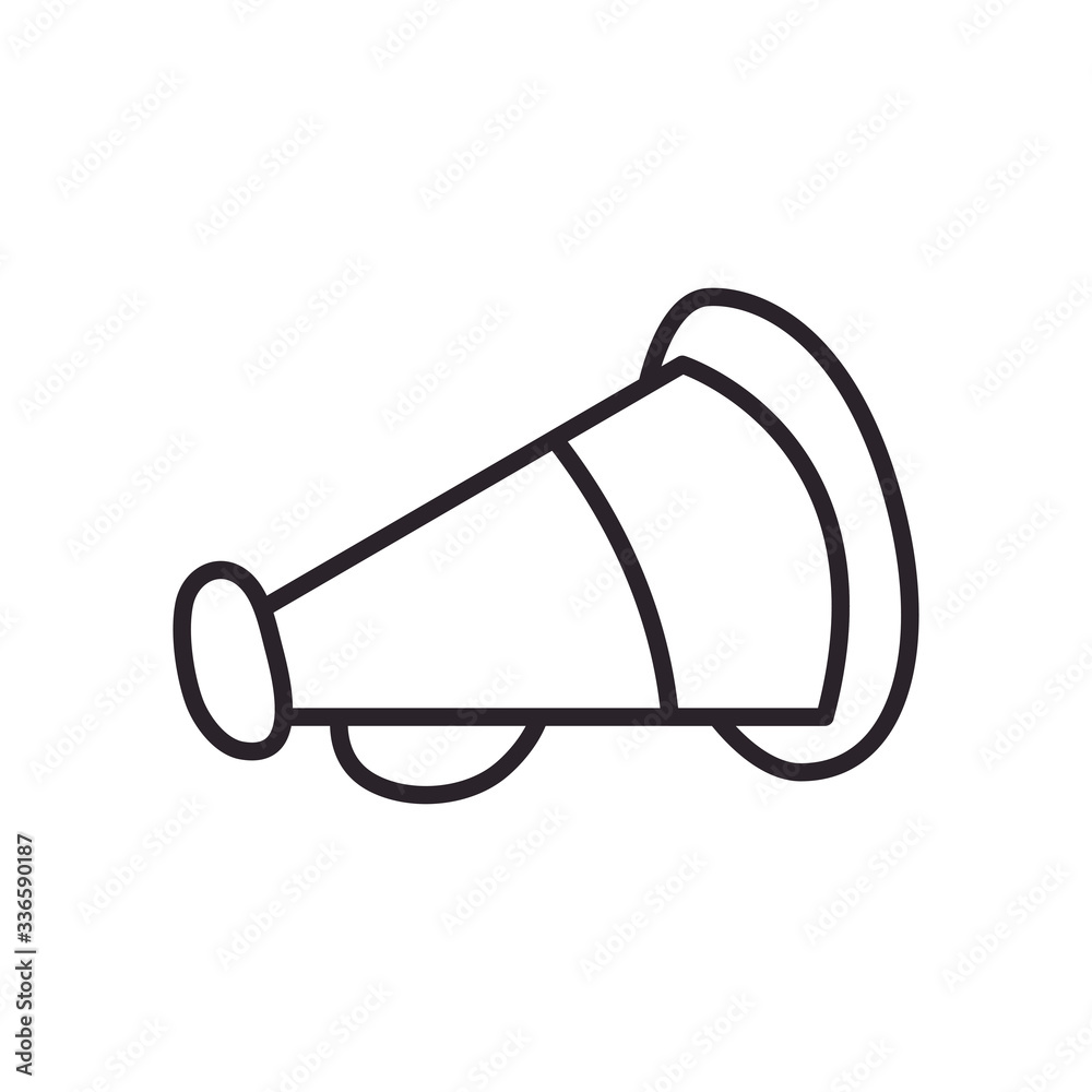 Isolated megaphone line style icon vector design Isolated megaphone line style icon vector design