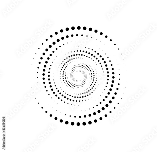 Circle halftone element  monochrome abstract graphic for DTP  prepress or generic concepts.
