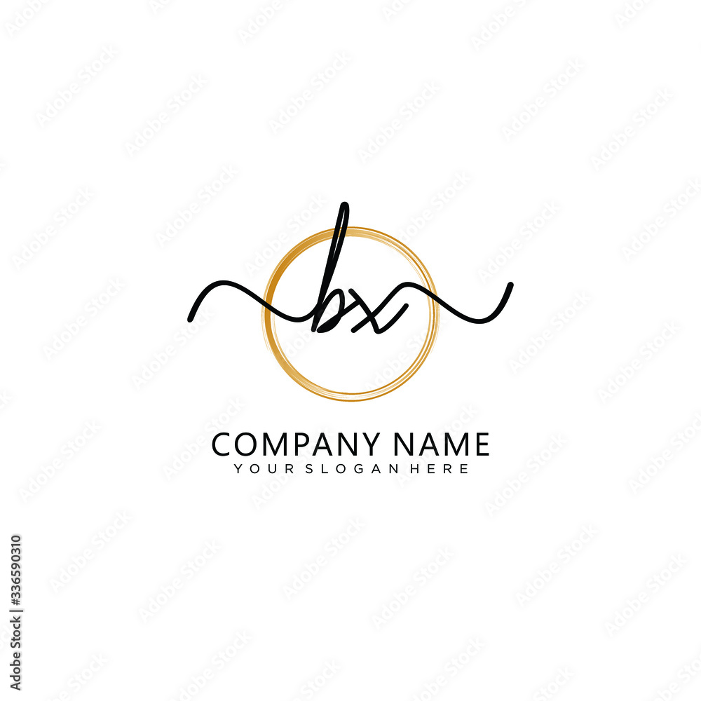 BX initial Handwriting logo vector templates BX initial Handwriting logo vector templates
