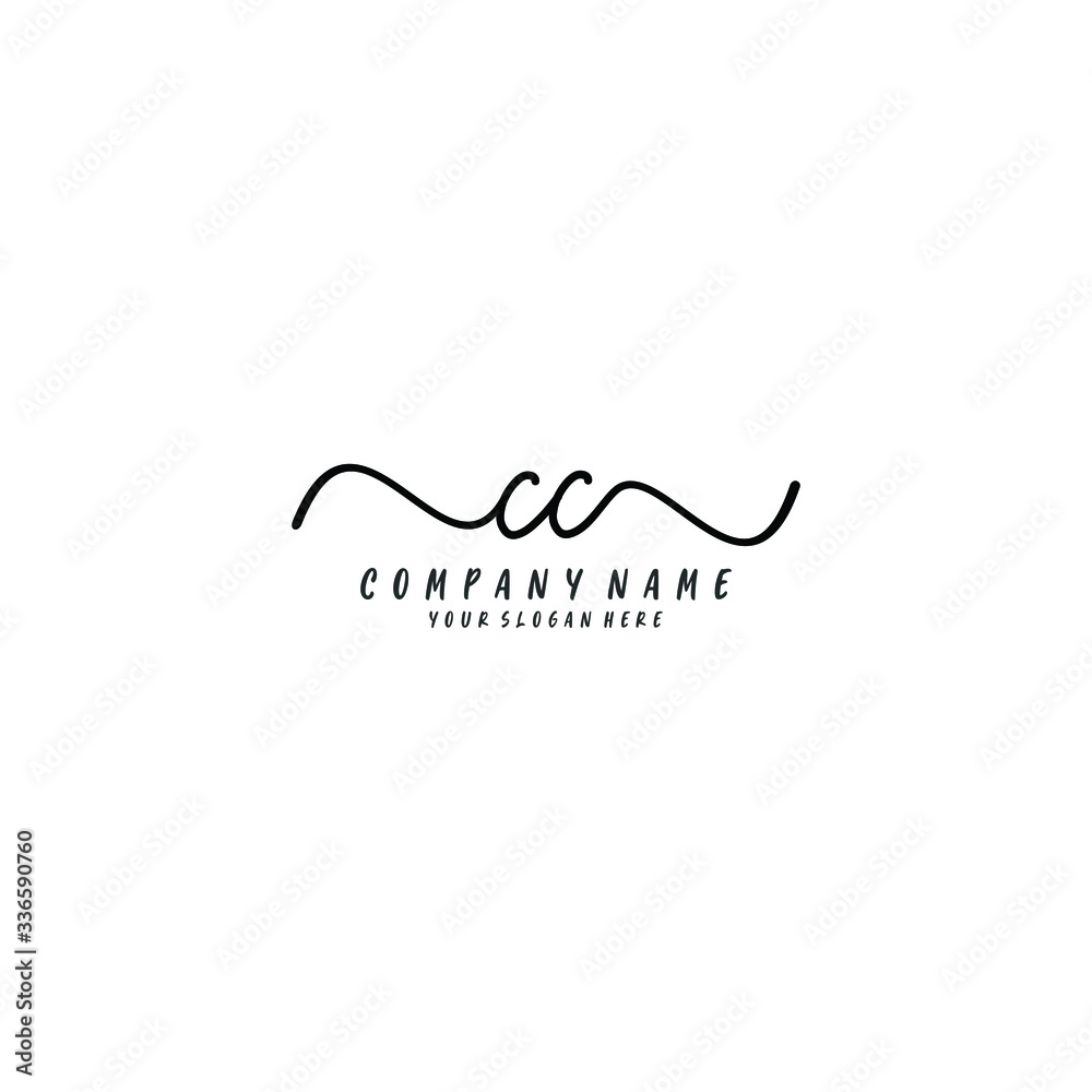 CC initial Handwriting logo vector templates CC initial Handwriting logo vector templates