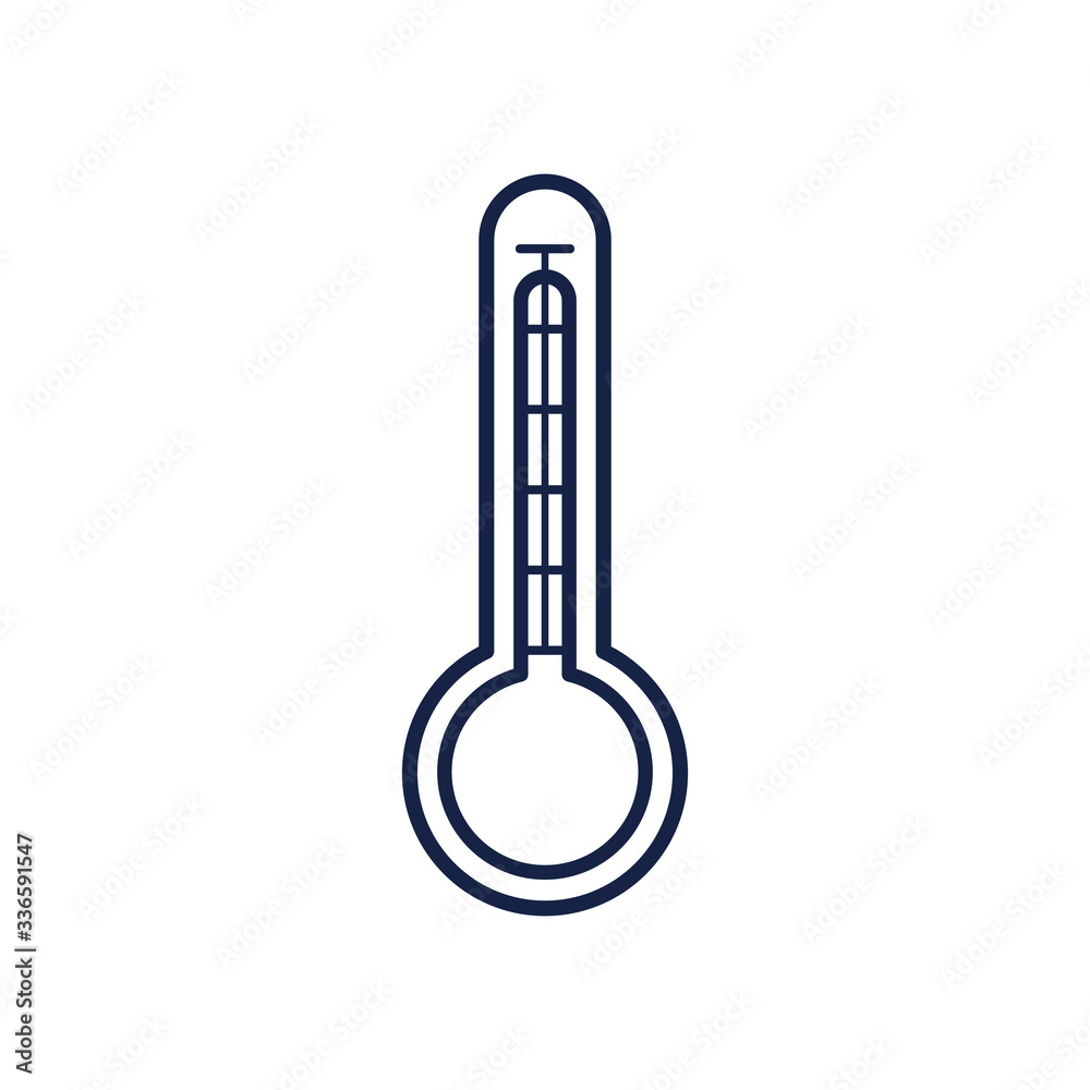 Isolated thermometer line style icon vector design Isolated thermometer line style icon vector design