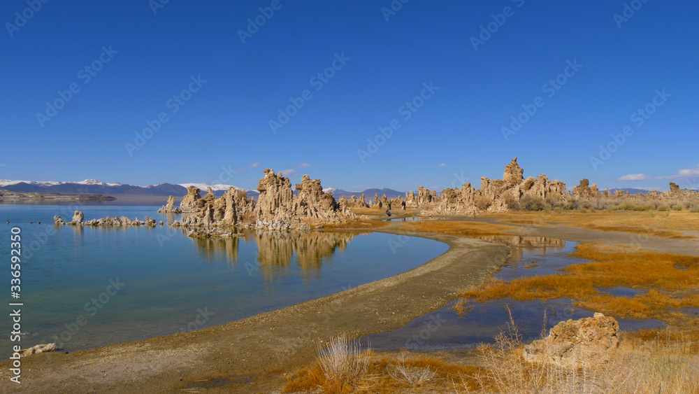 Tufa towers columns of limestone at Mono Lake Tufa towers columns of limestone at Mono Lake
