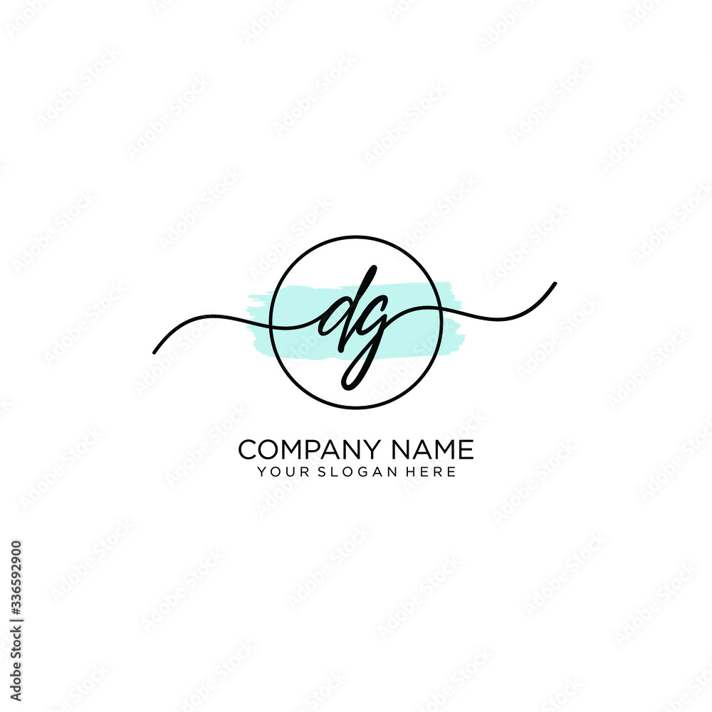 DG initial Handwriting logo vector templates DG initial Handwriting logo vector templates