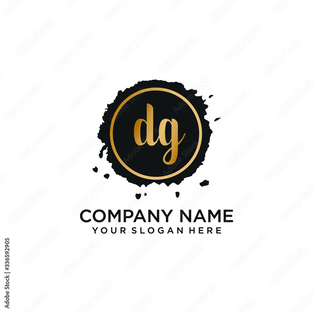 DG initial Handwriting logo vector templates DG initial Handwriting logo vector templates