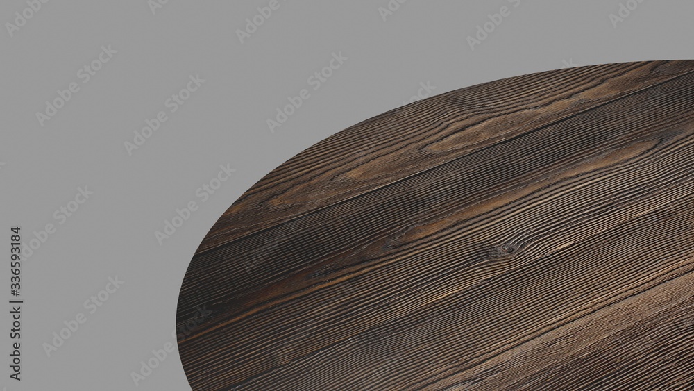 3D rendering perspective minimal round table on clear background. 3D rendering perspective minimal round table on clear background.