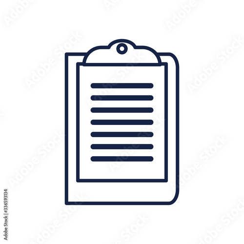 Isolated data document line style icon vector design