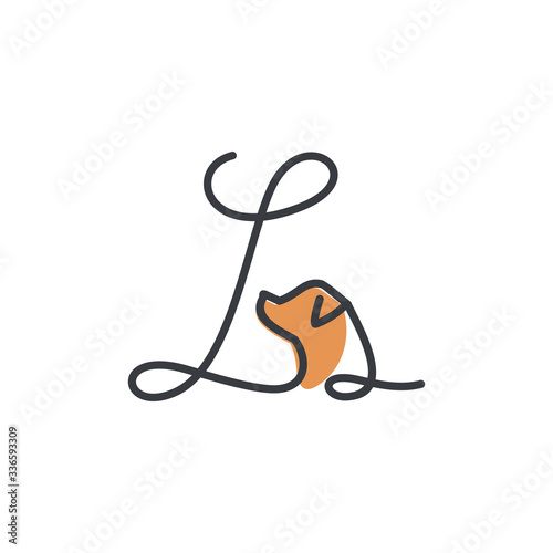 Initial Dog Logo