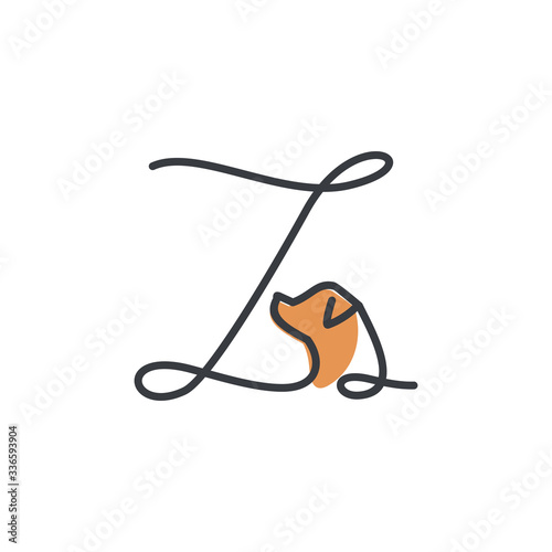 Initial Dog Logo