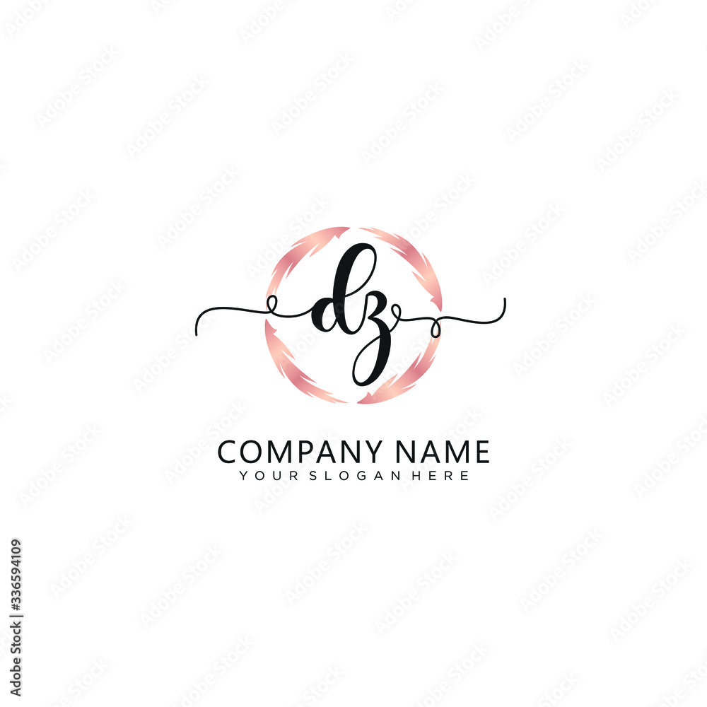 DZ initial Handwriting logo vector templates DZ initial Handwriting logo vector templates