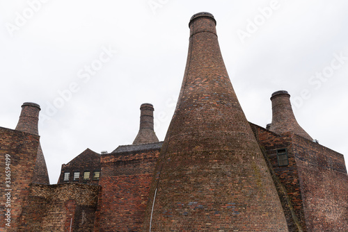Burleigh Pottery in Middleton, Stoke on Trent. The Potteries. Exterior of Victorian factory in mint working condition.