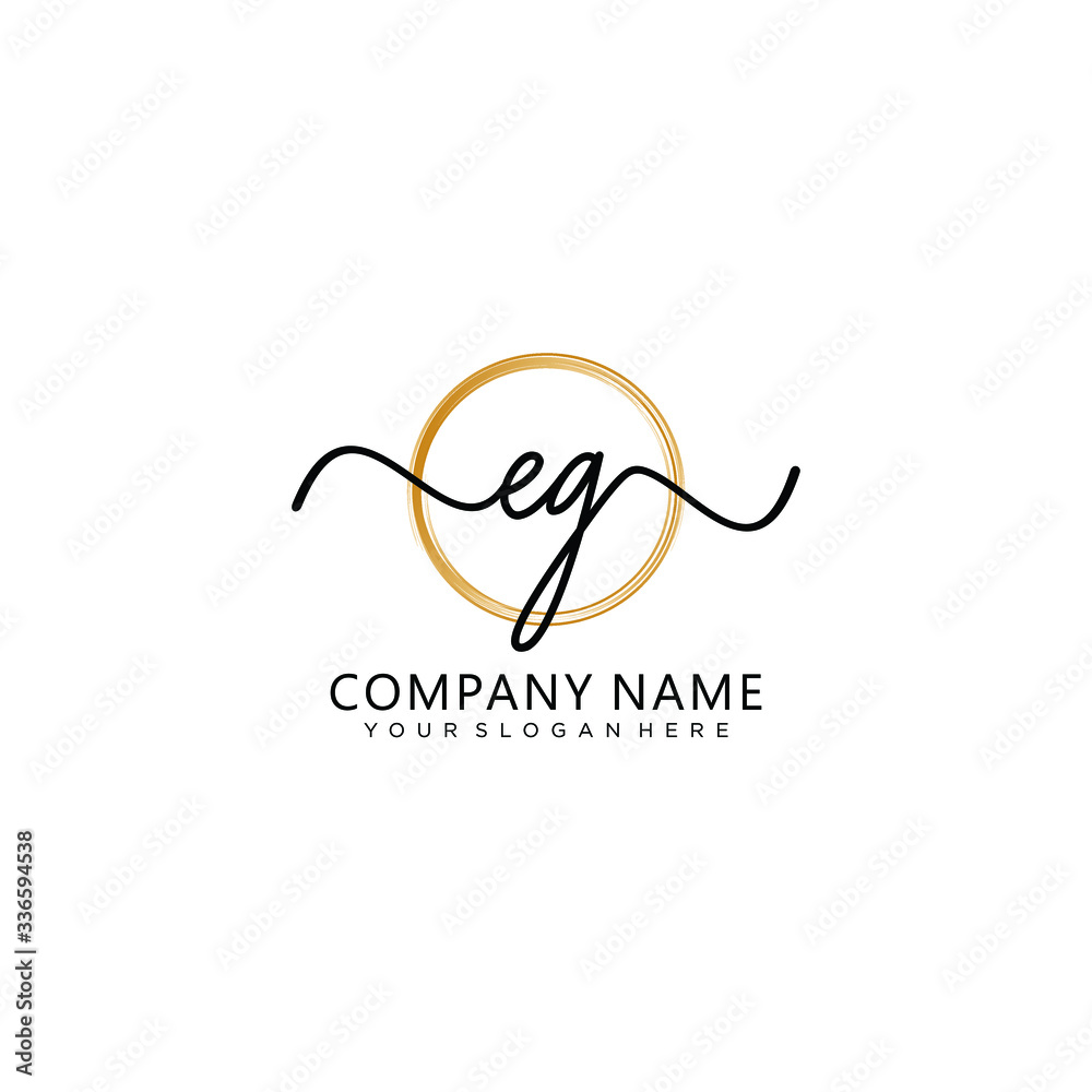 EG initial Handwriting logo vector templates EG initial Handwriting logo vector templates