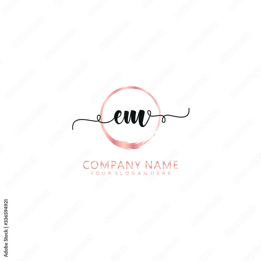 EM initial Handwriting logo vector templates