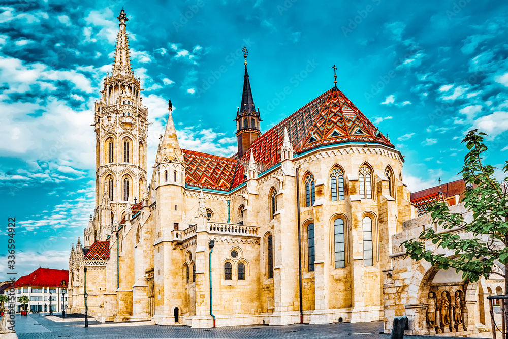 St. Matthias Church in Budapest. One of the main temple in Hungary St. Matthias Church in Budapest. One of the main temple in Hungary