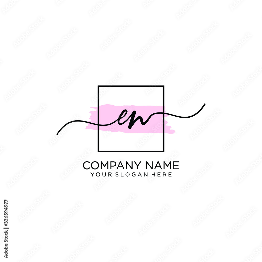 EN initial Handwriting logo vector templates EN initial Handwriting logo vector templates