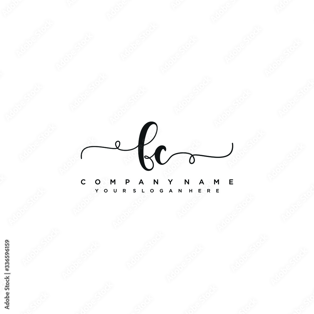 FC initial Handwriting logo vector templates FC initial Handwriting logo vector templates