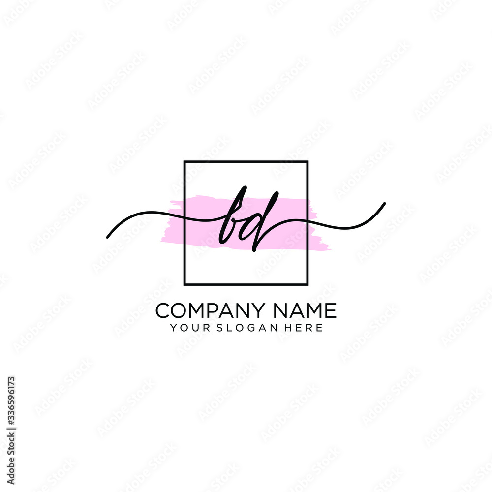 FD initial Handwriting logo vector templates FD initial Handwriting logo vector templates