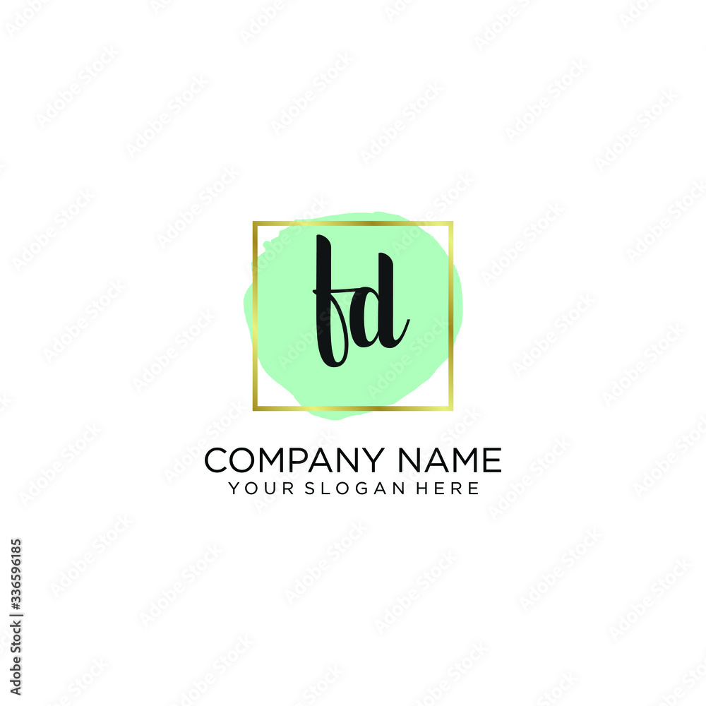 FD initial Handwriting logo vector templates FD initial Handwriting logo vector templates