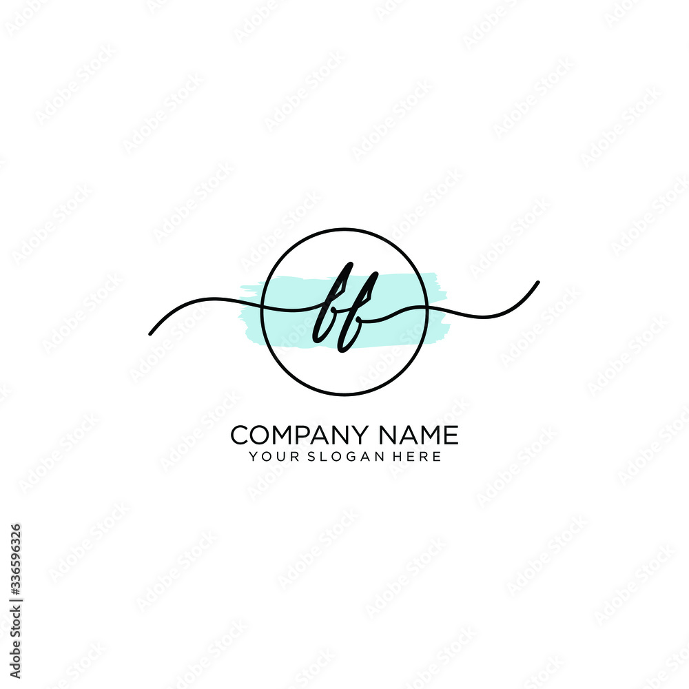 FF initial Handwriting logo vector templates FF initial Handwriting logo vector templates