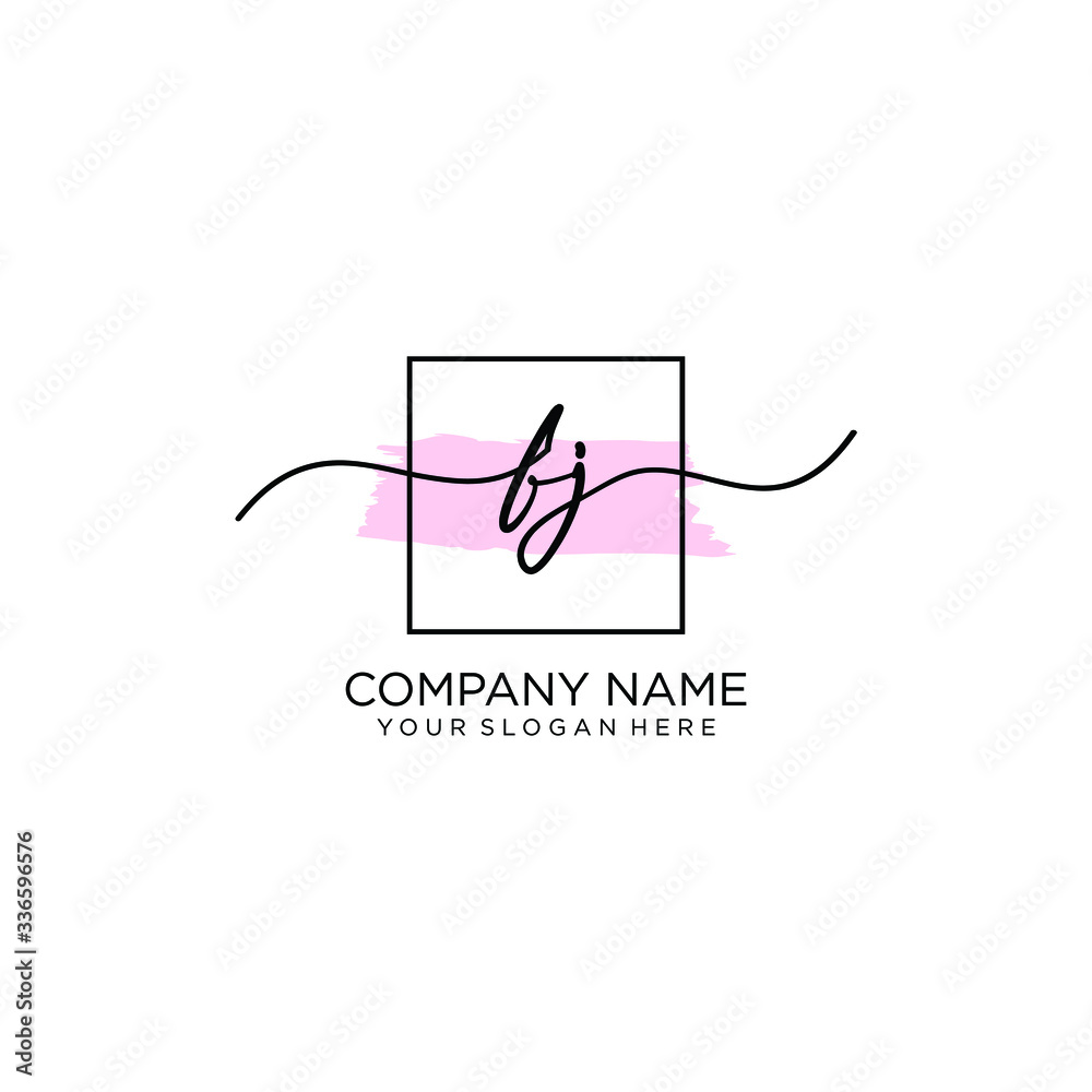 FJ initial Handwriting logo vector templates FJ initial Handwriting logo vector templates