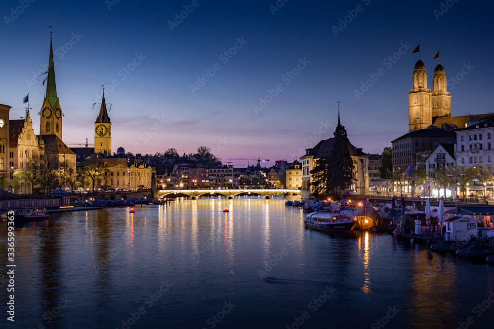 Fototapeta premium Zurich in Switzerland in early spring