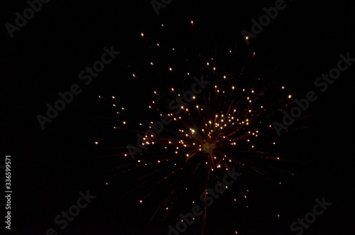 Fireworks in New Year Festival Celebration light background
