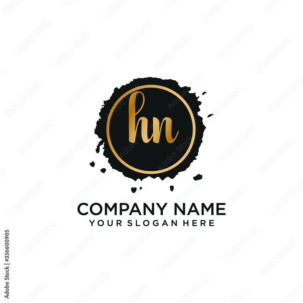 HN initial Handwriting logo vector templates HN initial Handwriting logo vector templates