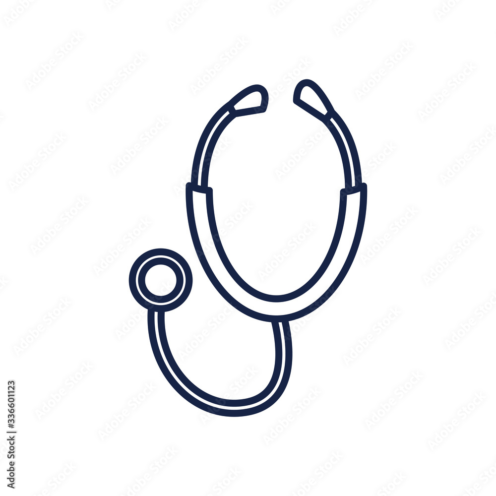 stethoscope line style icon vector design stethoscope line style icon vector design