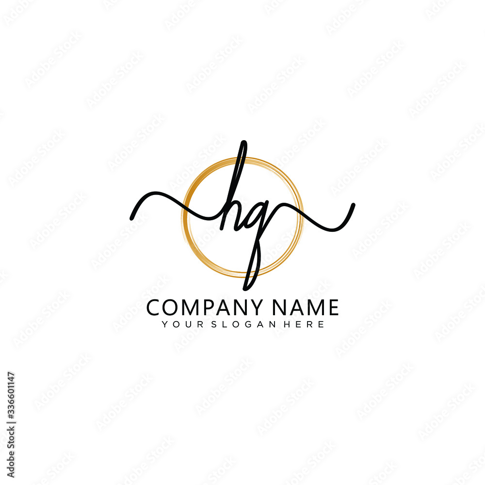 Fototapeta premium HQ initial Handwriting logo vector templates