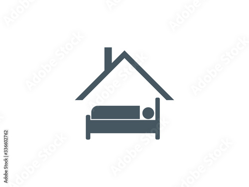 Stay home icon. Vector illustration, flat design.
