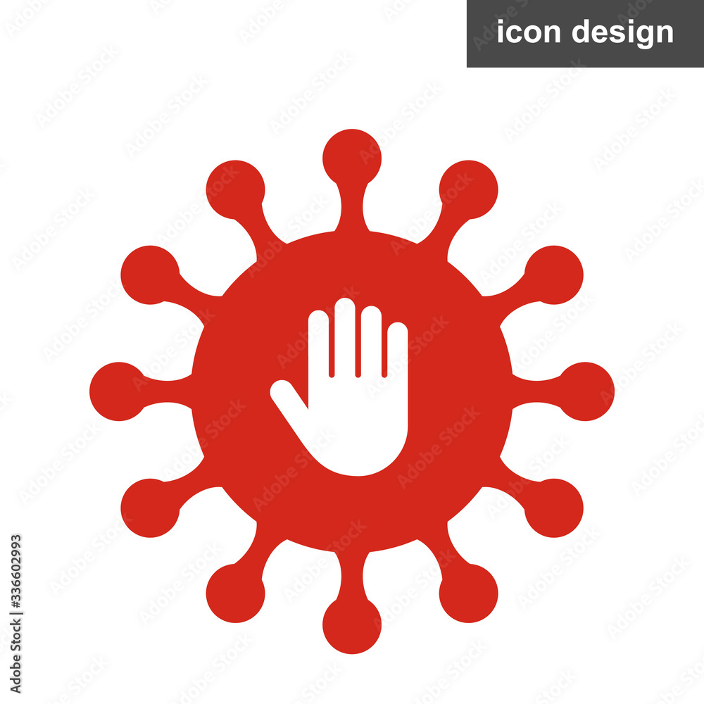 Stop coronavirus spread vector sign Stop coronavirus spread vector sign