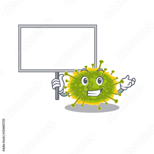 An icon of insthoviricetes mascot design style bring a board