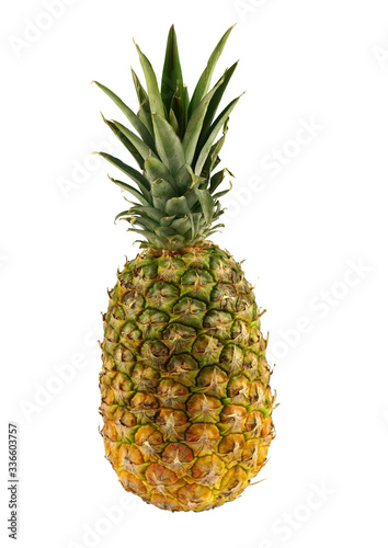 fresh pineapple on white background for design