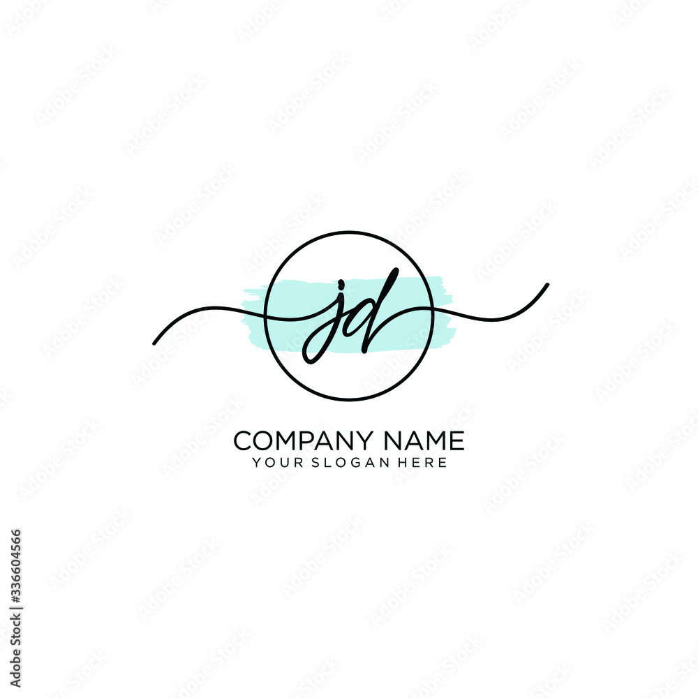 JD initial Handwriting logo vector templates JD initial Handwriting logo vector templates