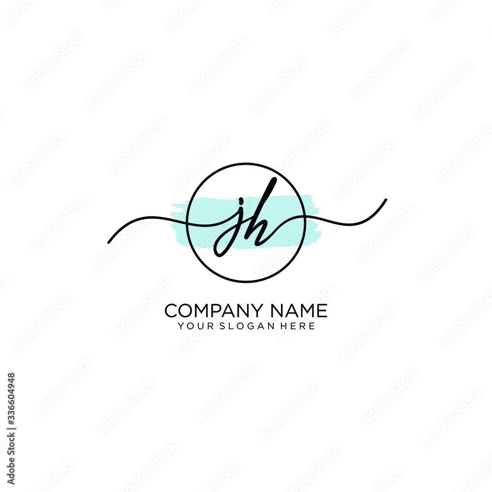JH initial Handwriting logo vector templates JH initial Handwriting logo vector templates