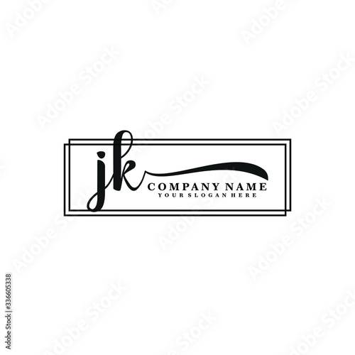 Wallpaper Mural JK initial Handwriting logo vector templates Torontodigital.ca