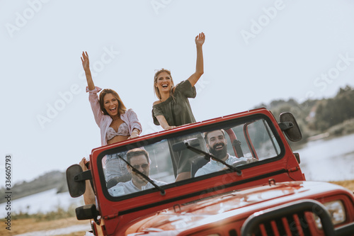 Group of young people enjoying road trip © BGStock72