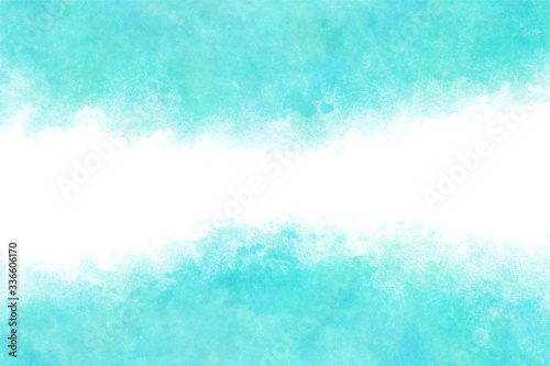 水 波 ブルー 夏 水彩 背景