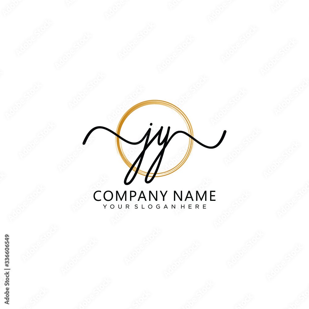 JY initial Handwriting logo vector templates JY initial Handwriting logo vector templates