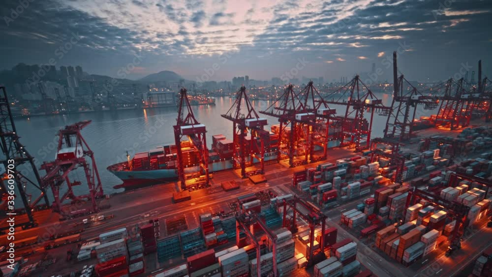 Container terminal in Hong Kong