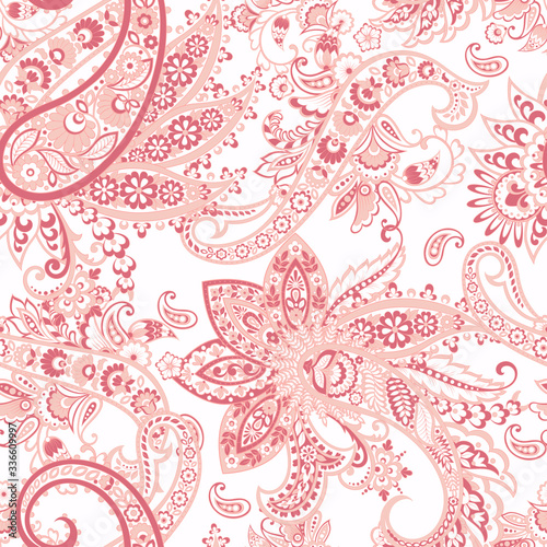 paisley seamless Vector pattern. batik style background