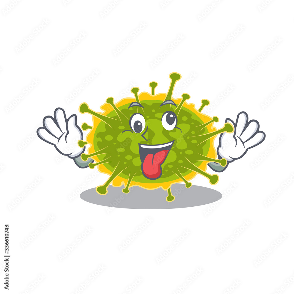 A cartoon design of insthoviricetes having a crazy face A cartoon design of insthoviricetes having a crazy face