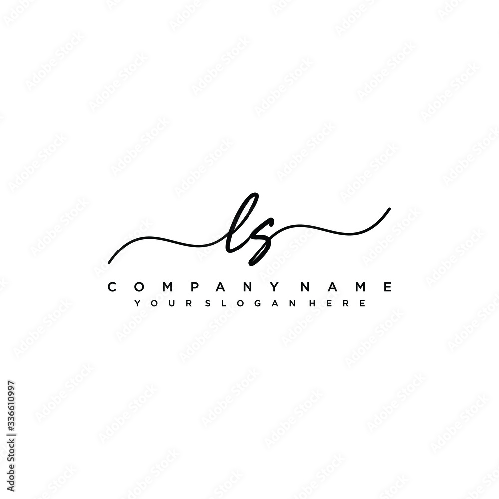 LS initial Handwriting logo vector templates LS initial Handwriting logo vector templates