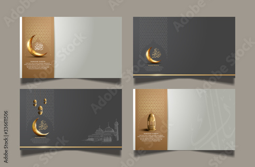 Ramadan Vector Design set for Holy Ramadan celebration event. illustration can be use for poster, banner, invitation, banner and greeting card photo