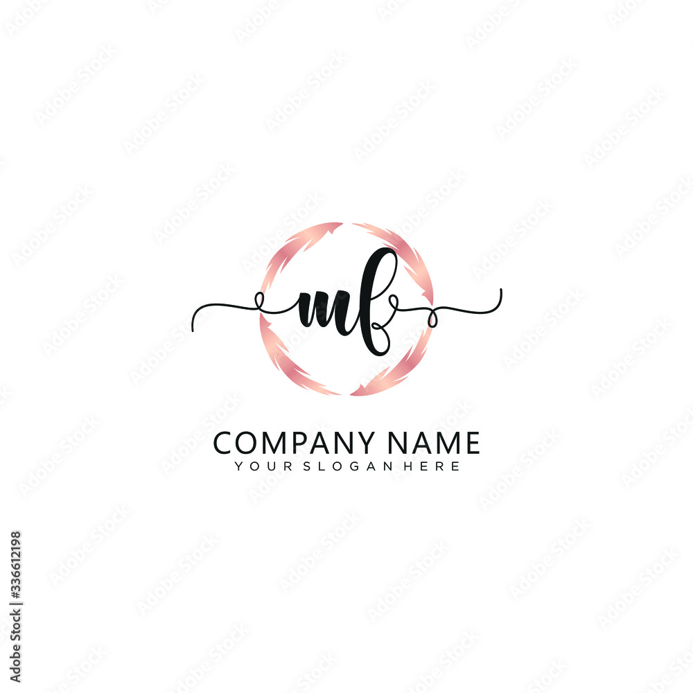 MF initial Handwriting logo vector templates MF initial Handwriting logo vector templates