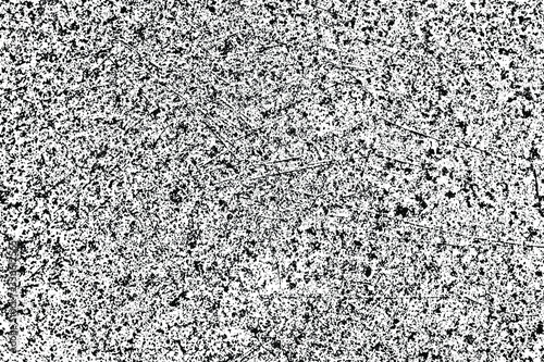 Grunge texture of old damaged metal surface with spots, scratches, noise and grain. Overlay template. Vector illustration