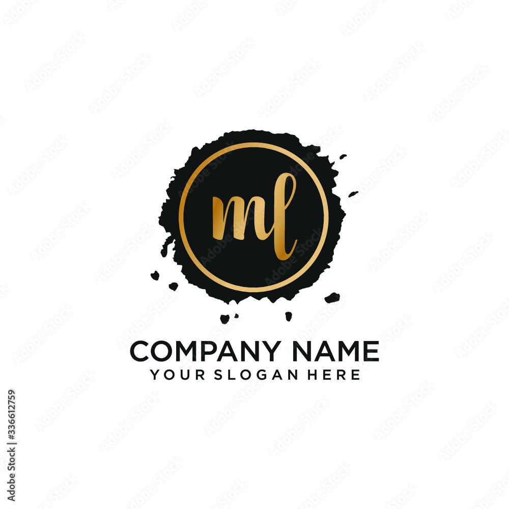 ML initial Handwriting logo vector templates ML initial Handwriting logo vector templates